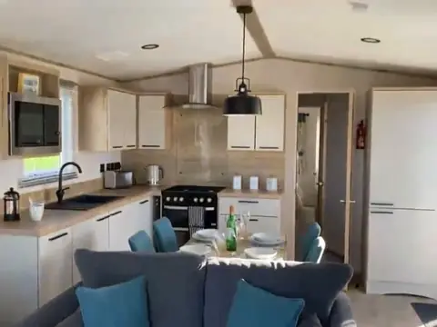Open-plan lounge, kitchen and dining area